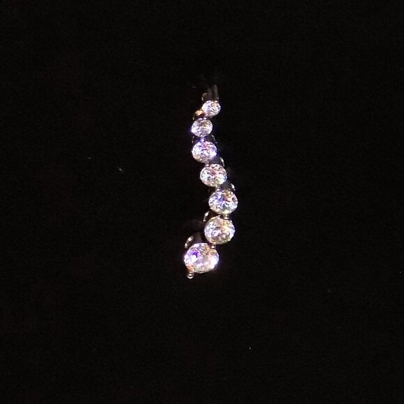 925 SAI Krishna Sterling Silver Graduated Crystal Pendant - Picture 1 of 6